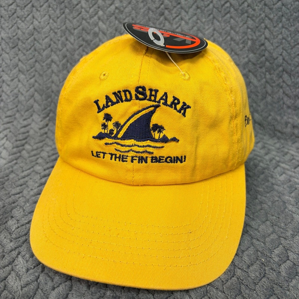 ETHOS Landshark Baseball Cap Dad Hat Unisex OS Yellow Embroidered NWT